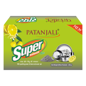 Мыло для мытья посуды Super Dishwash Bar с лимоном и золой, Patanjali, 145 г