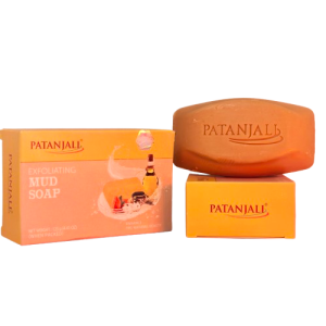 Натуральное мыло для тела с Глиной «Отшелушивающее» (Patanjali Exfoliating Mud Soap), 125 г
