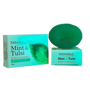 Натуральное мыло для тела «Мята и Туласи» (Patanjali Mint Tulsi Body Cleanser), 125 г