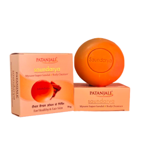 Натуральное мыло для тела Майсурский Сандал Patanjali Saundarya Mysore Super Sandal Body Cleanser, 75 г